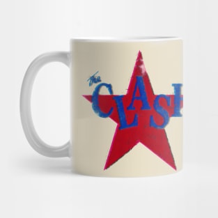 the clash distressed star graphic Mug